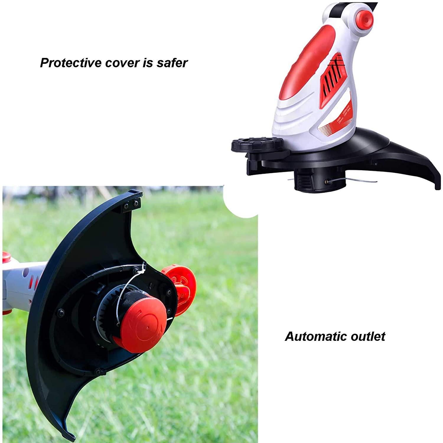 SuoANI Electric Lawn Mower Plug-in Lawn Trimmer with 20m Wire Adjustable and Rotary Mower Home Grass Trimmer Mini-Mower Adjustable Heights