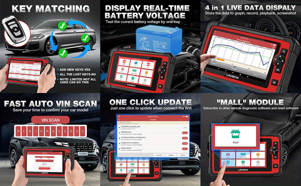 For LAUNCH X431 CRP919E Car Full System Diagnostic Tool Bidirectional Control Coding For Autoauth 31+ Reset OBD2 Scanner 2 Year Update