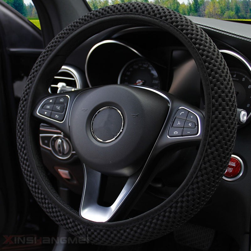 Upgrade Your Ride With A Carbon Fiber Sports Steering Wheel Cover!