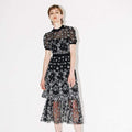 sequins embroidery dress