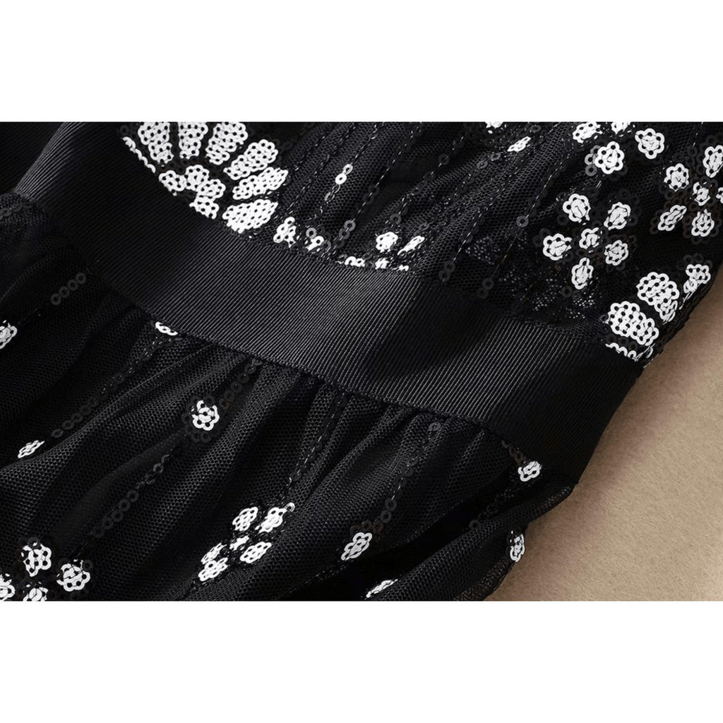 sequins embroidery dress