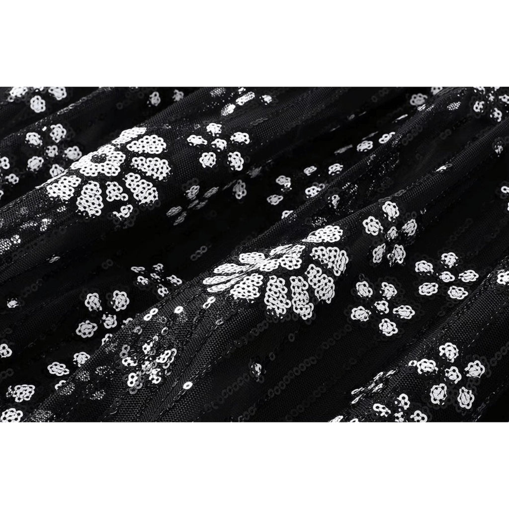 sequins embroidery dress
