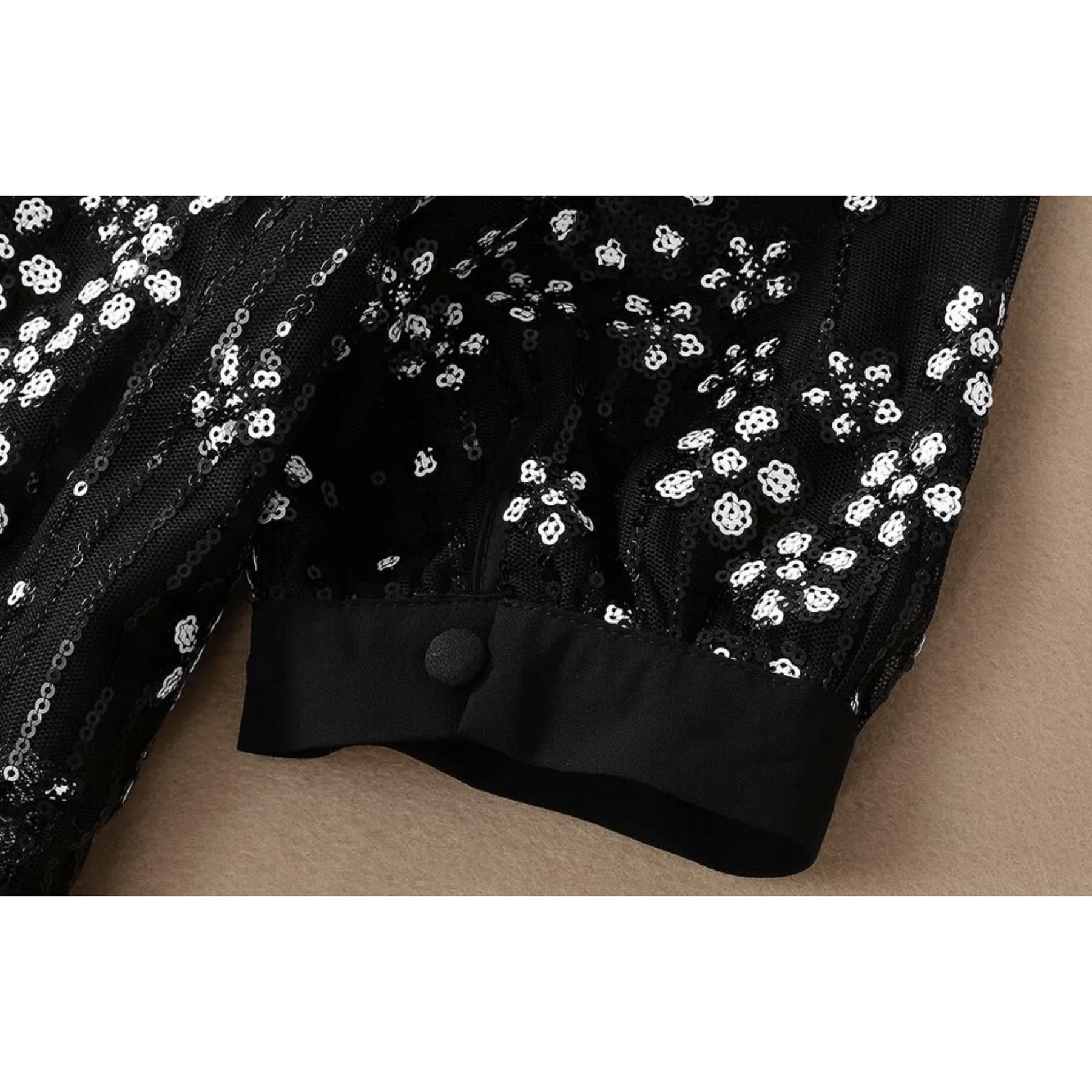 sequins embroidery dress