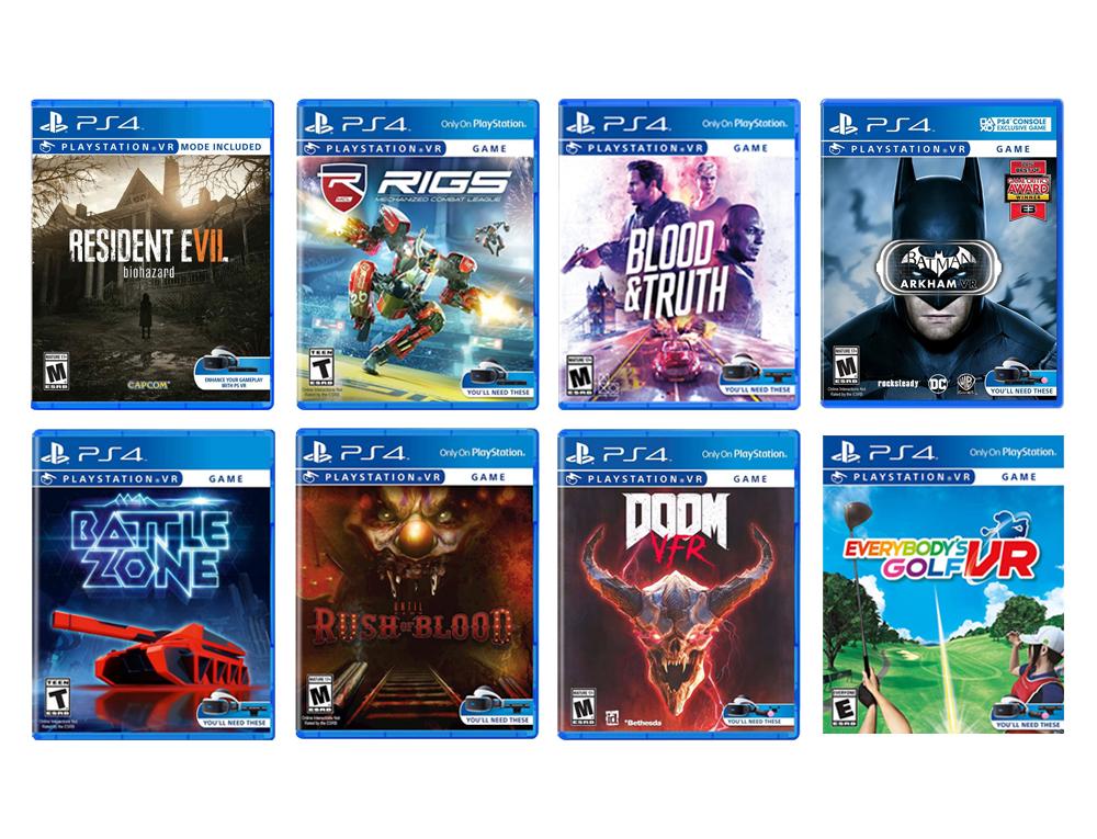 PlayStation VR 11-In-1 Deluxe Bundle PS4 &amp; PS5 Compatible: VR Headset, Camera, Move Motion Controllers, Resident Evil 7, Batman, DOOM VFR, Battlezone, RIGS, Until Dawn, Blood &amp; Truth, Everybody's Golf