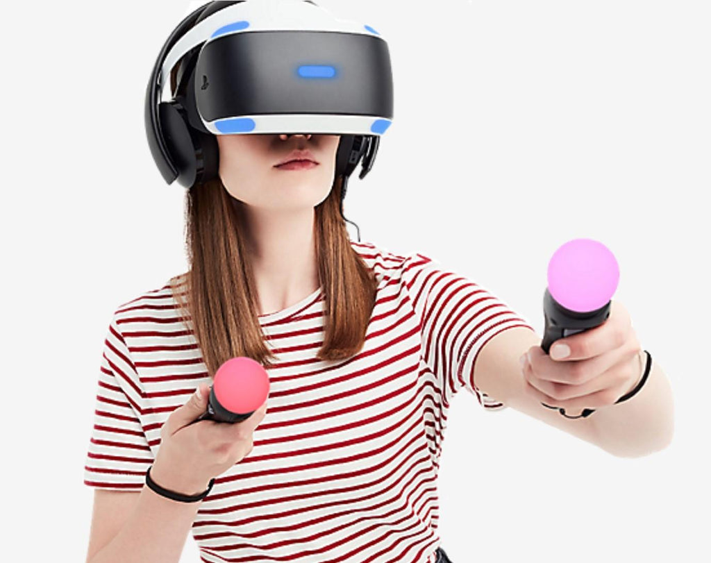 PlayStation VR 11-In-1 Deluxe Bundle PS4 &amp; PS5 Compatible: VR Headset, Camera, Move Motion Controllers, Resident Evil 7, Batman, DOOM VFR, Battlezone, RIGS, Until Dawn, Blood &amp; Truth, Everybody's Golf