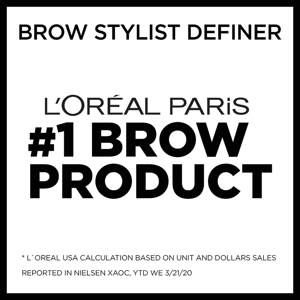 L’Oréal Paris Makeup Brow Stylist Definer Waterproof Eyebrow Pencil, Ultra-Fine Mechanical Pencil, Draws Tiny Brow Hairs and Fills in Sparse Areas and Gaps, Dark Brunette, 0.11 Ounce (Pack of 2)