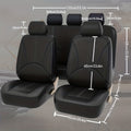 5 Seats PVC Quilted Leather Car Seat Covers, Breathable Faux Leather Auto Front Rear Seat Cushion Covers, Vehicle Seat Protectors Universal For Cars