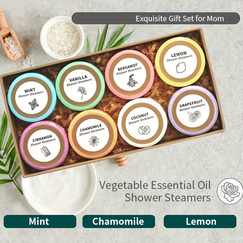 Shower Steamers  - 8 Pack Shower Bombs Gifts For Her With Essential Oil For Home SPA, Self-Care &amp; Relaxation Valentine's Birthday Day Gifts For Men &amp; Women Who Have Everything, For Halloween Gift, For Christmas Gift
