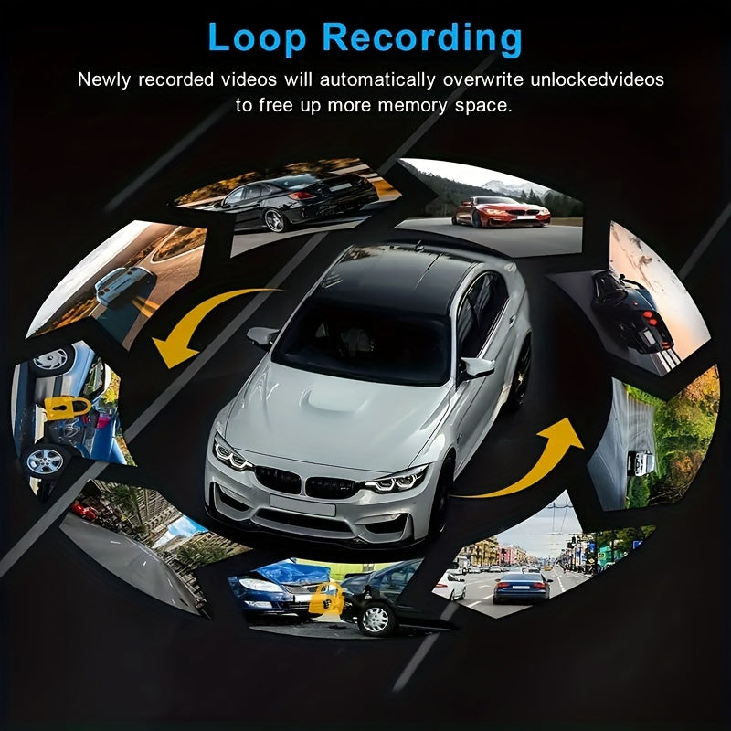 1080P Dual Camera,Dash Cam For Cars,Front And Inside,car Camera With IR Night Vision,Loop Recording,wide Angle Car DVR Camera With 3.16 Inch IPS Screen,dual Lens Car Dashboard Video Cam