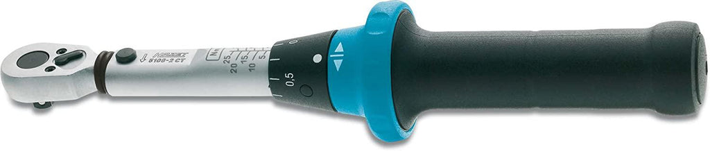 Hazet 5108-2CT Torque Wrench with Reversible RATCHET 2, 5-25NM 1/4"