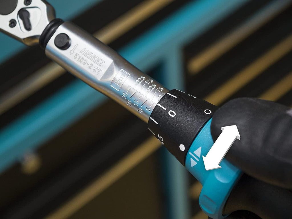 Hazet 5108-2CT Torque Wrench with Reversible RATCHET 2, 5-25NM 1/4"