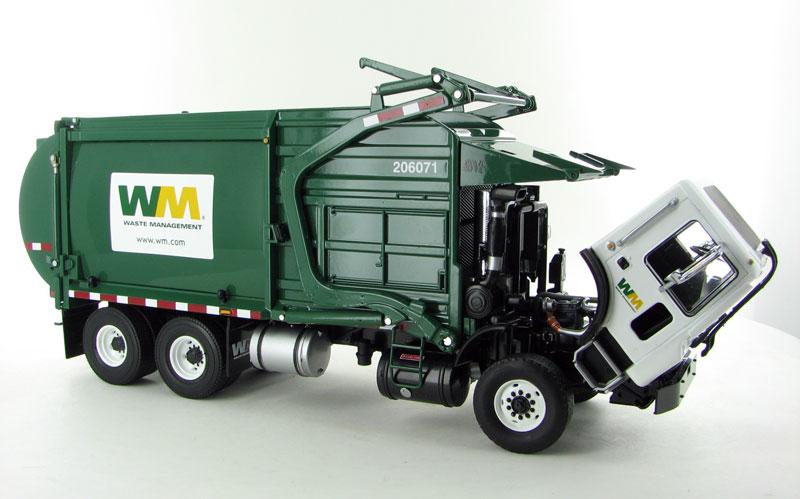 Mack TerraPro "Waste Management" Front Load Refuse Truck with Bin 1/34 Diecast Model by First Gear