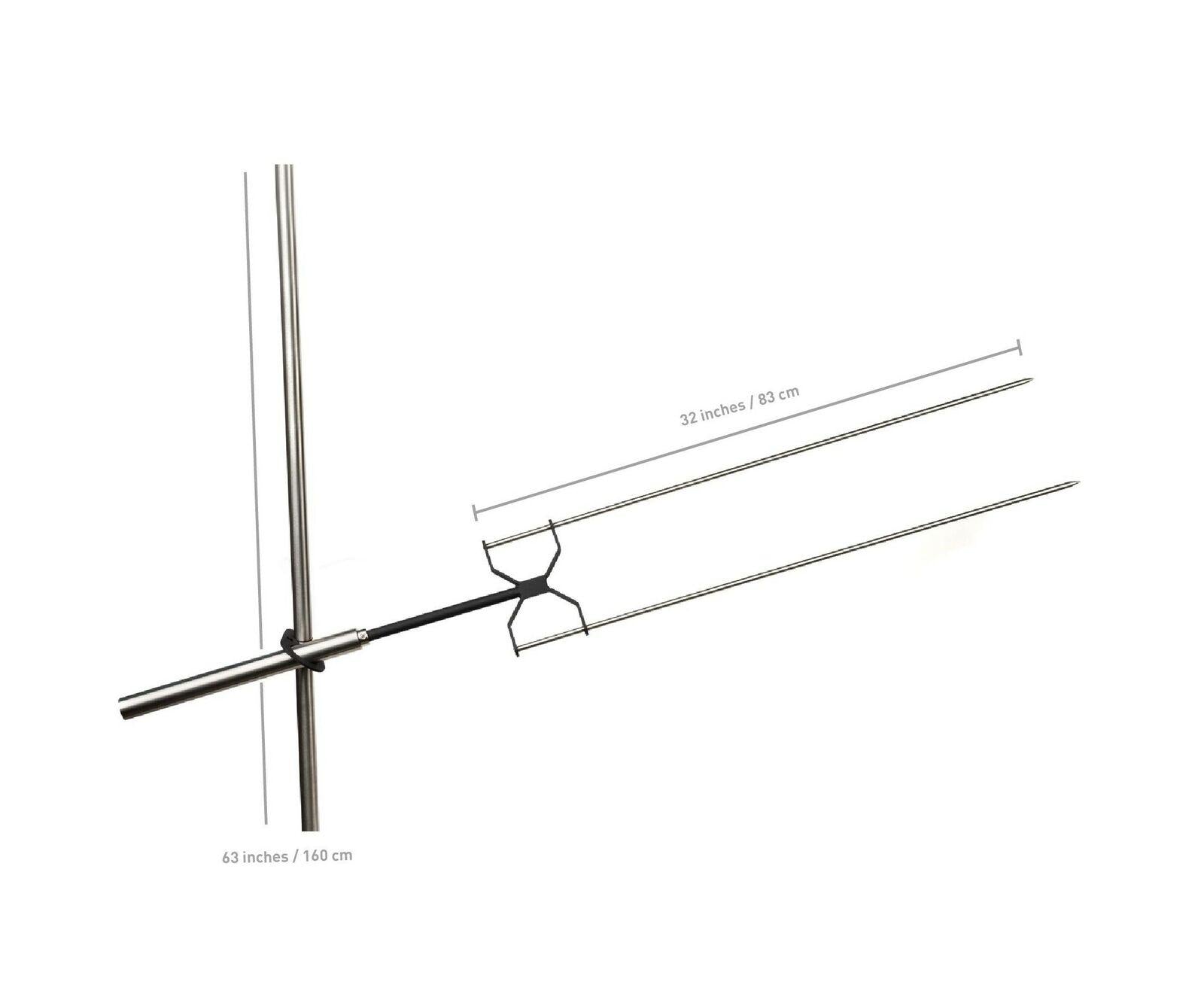 Portable Rotisserie Grill Heavy Duty Metal  Steel Outdoors New