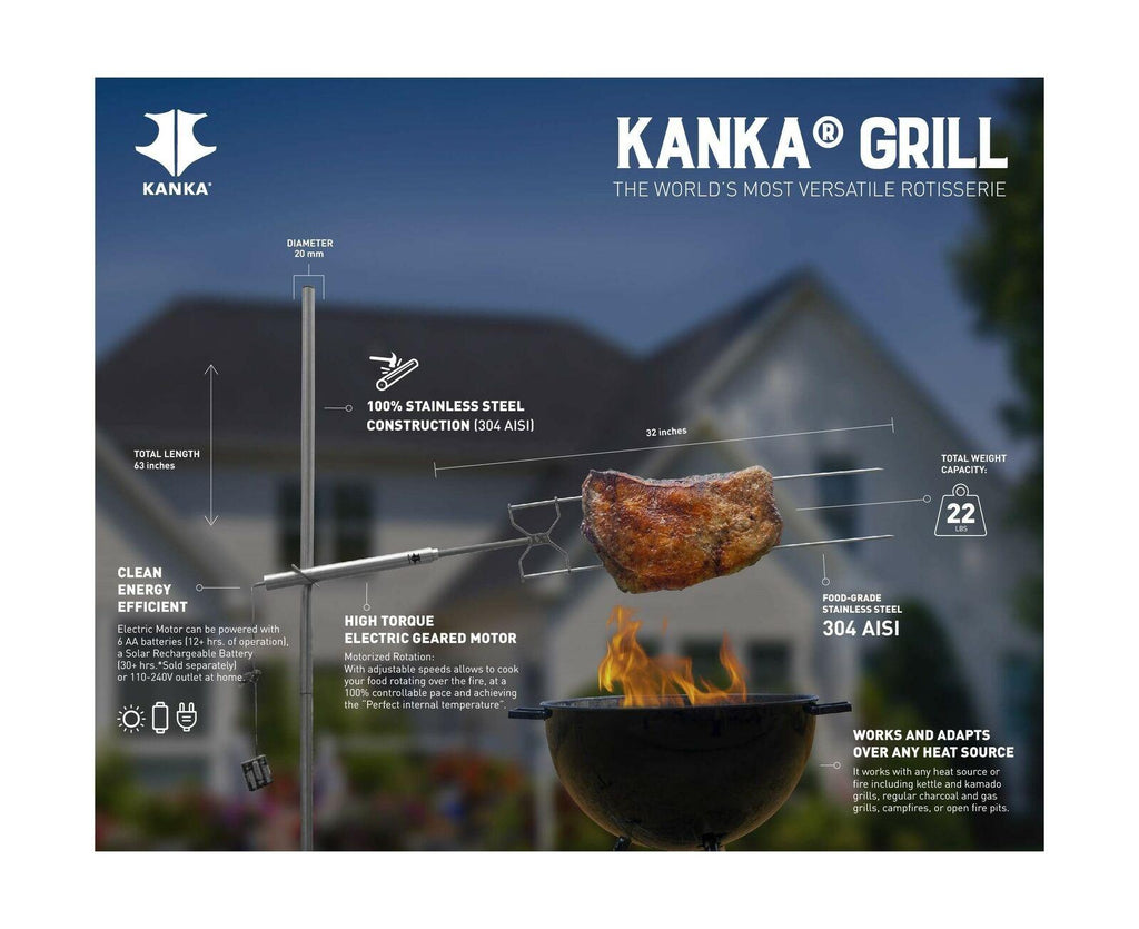 Portable Rotisserie Grill Heavy Duty Metal  Steel Outdoors New