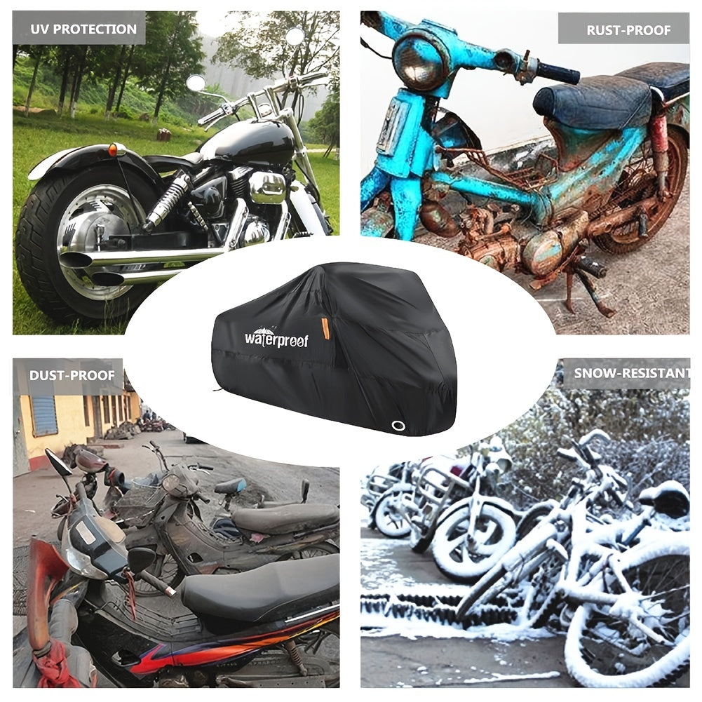 Outdoor Bike Motorcycle Cover Waterproof UV Protection Heavy-Duty 210T Fabric With Lock Hole For MTB Road Bikes Protection Case