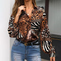 Leopard Print Panel Shirt