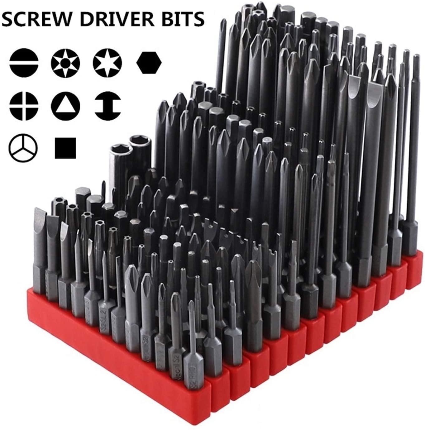XFXCH 12PCS 1/4 Hexagon 50 75 100mm S2 Alloy Screwdriver Bit Magnetic Set PH Electric Screwdriver Bit Socket Tool Set Screwdriver set (Color : 17)