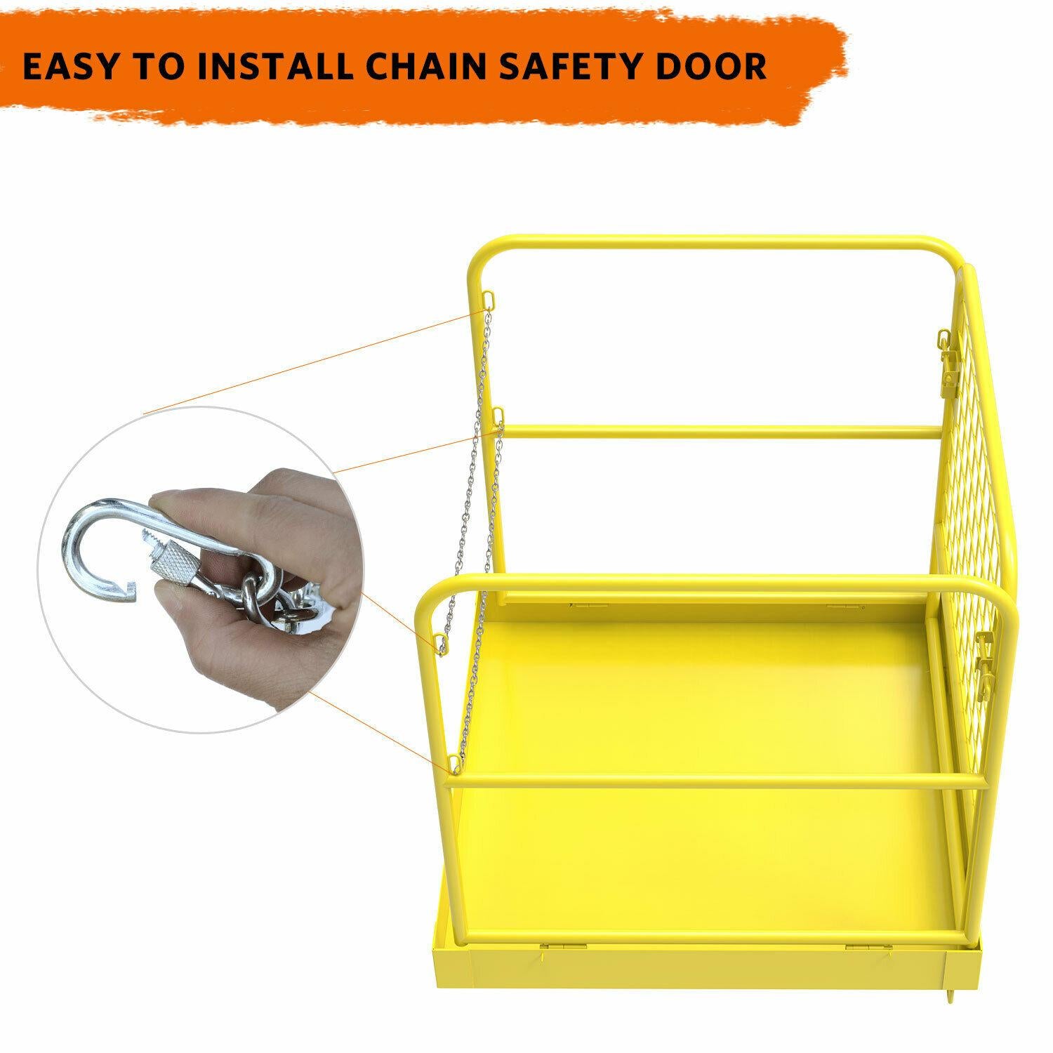 Forklift Safety CaWork Platform Basket 36"x36" Heavy Duty Steel Collapsible