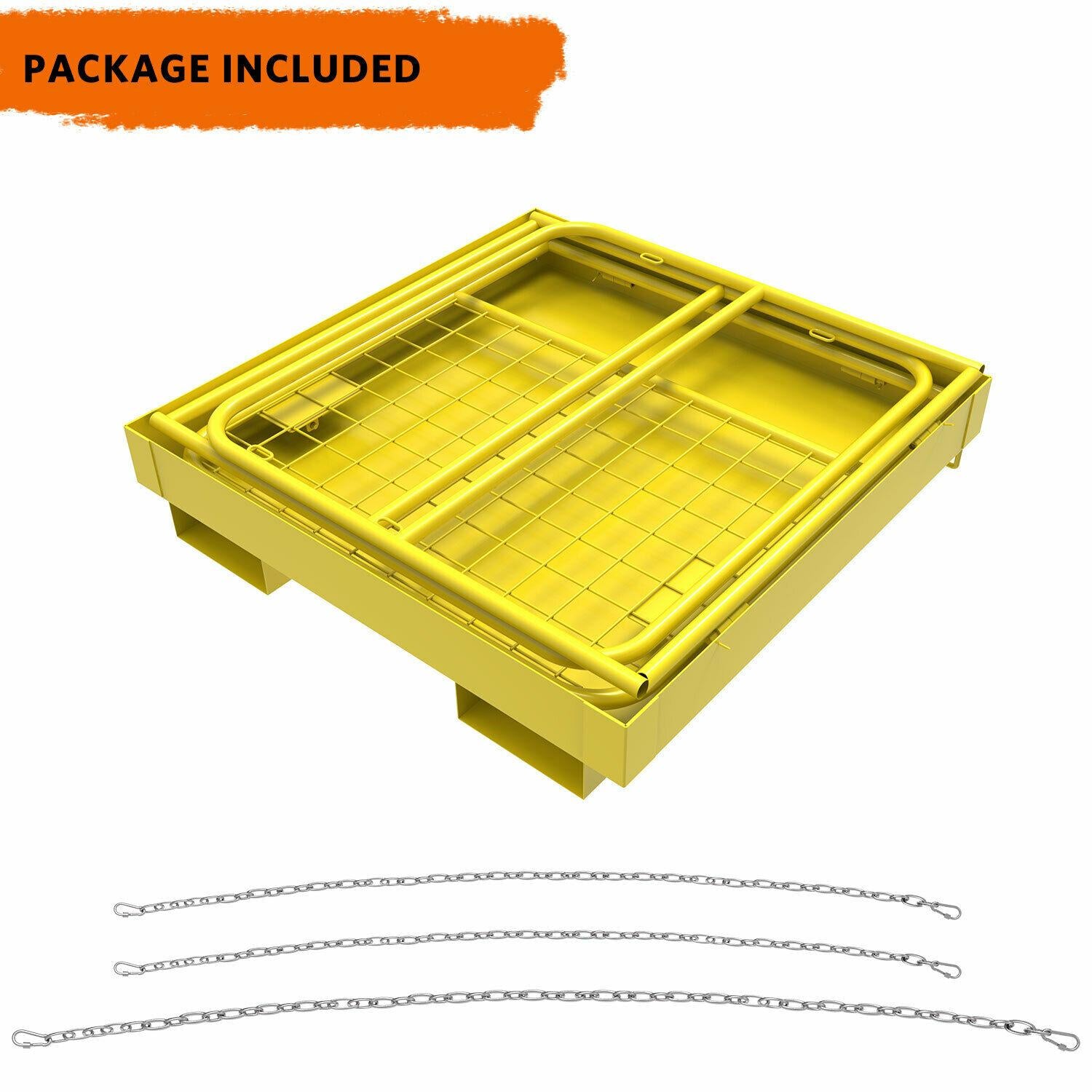 Forklift Safety CaWork Platform Basket 36"x36" Heavy Duty Steel Collapsible