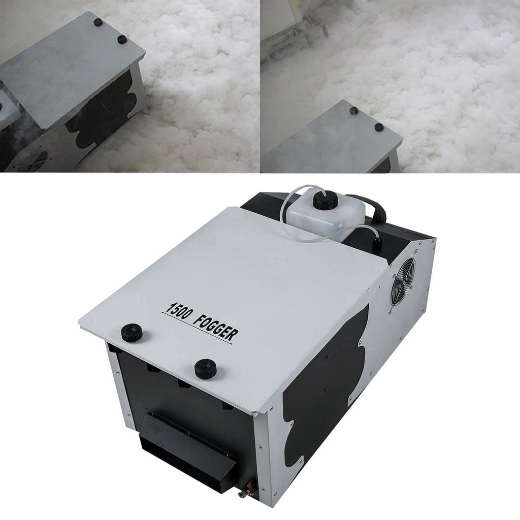TCFUNDY 1500W Low Lying Fog Machine Dry Ice Effect Fogger with Remote Control Halloween Decoration StaAtmosphere Effect