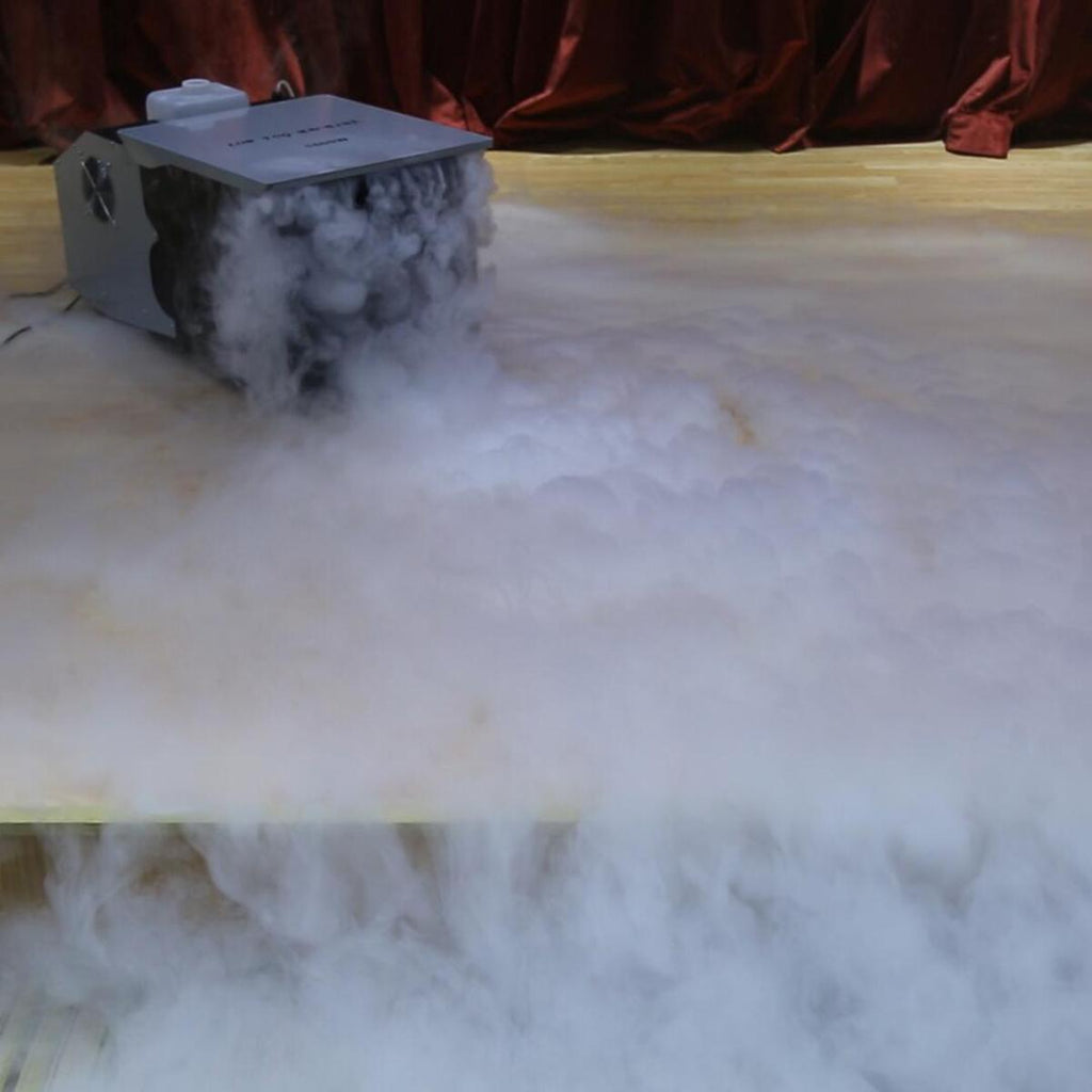 TCFUNDY 1500W Low Lying Fog Machine Dry Ice Effect Fogger with Remote Control Halloween Decoration StaAtmosphere Effect