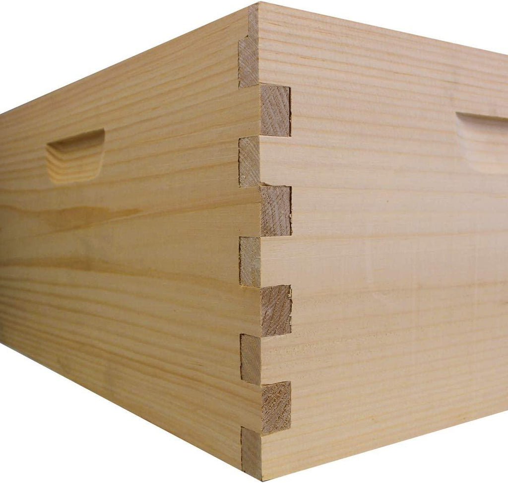 Amish Made in USA Complete Langstroth Bee Hive Includes Frames and Foundations (2 Deep, 1 Medium)
