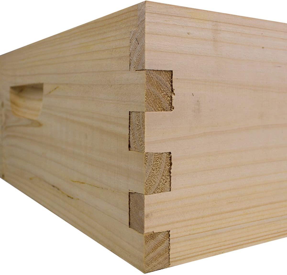 Amish Made in USA Complete Langstroth Bee Hive Includes Frames and Foundations (2 Deep, 1 Medium)
