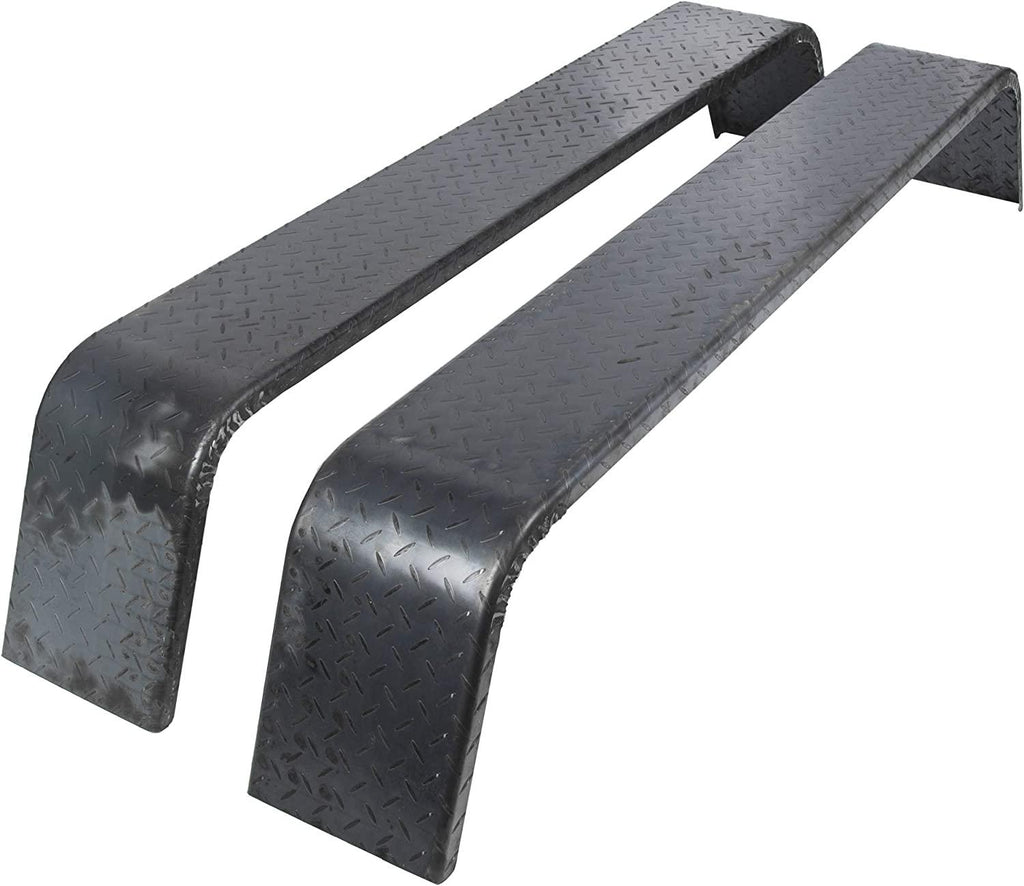 Steel 14 GauDiamond Tread Plate Tandem Axle Trailer Fenders 10"x72"x13" (Fit 13"-15" Tires) - 2 Pcs