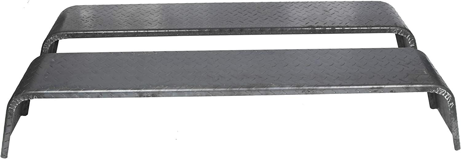 Steel 14 GauDiamond Tread Plate Tandem Axle Trailer Fenders 10"x72"x13" (Fit 13"-15" Tires) - 2 Pcs