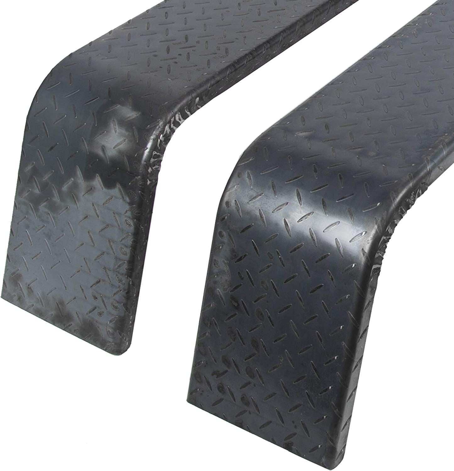 Steel 14 GauDiamond Tread Plate Tandem Axle Trailer Fenders 10"x72"x13" (Fit 13"-15" Tires) - 2 Pcs