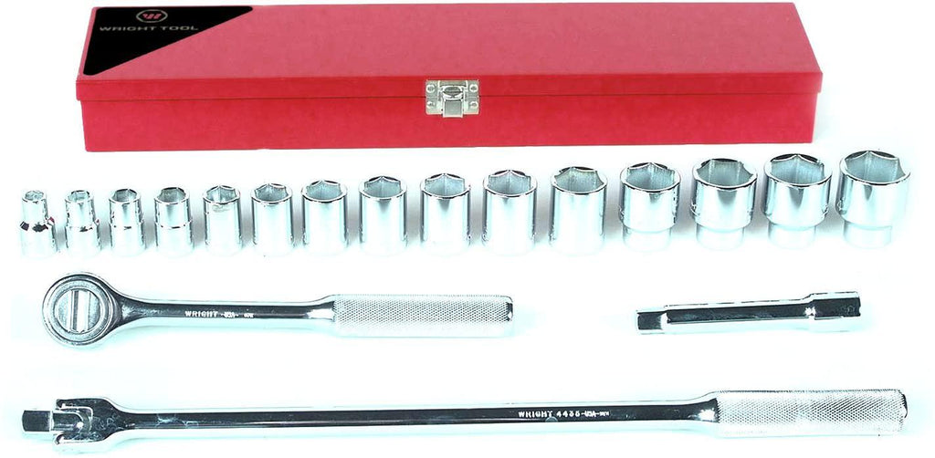Wright Tool #423 18-Piece 6-Point Standard Socket Set