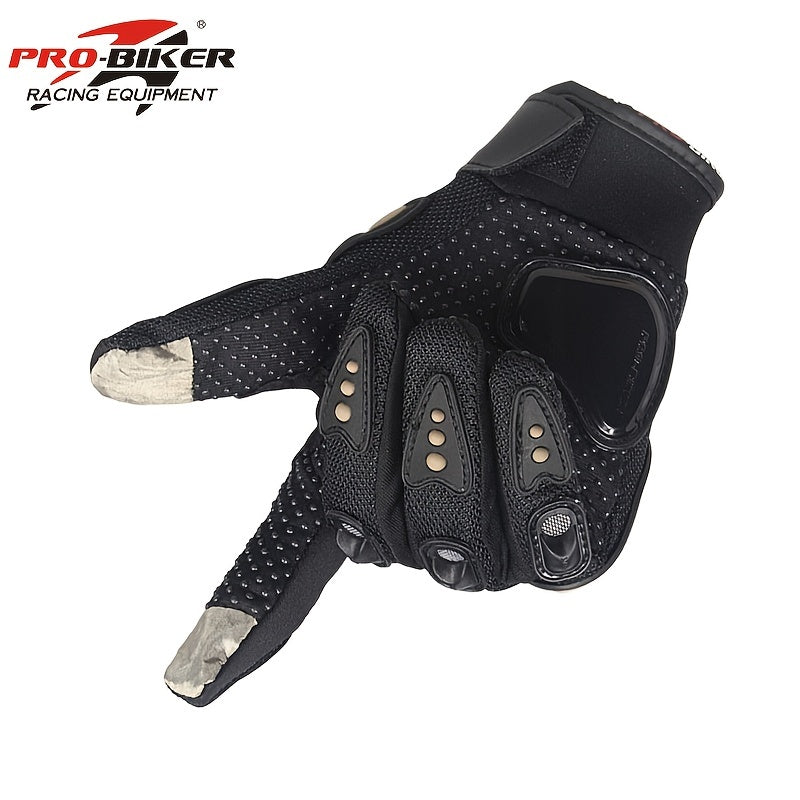 1 Pair Riding Tribe Touch Screen Motorcycle Gloves, Full Finger Hard Knuckle Safety Gloves Motos Luvas Motocross Protective Gear Racing Gloves