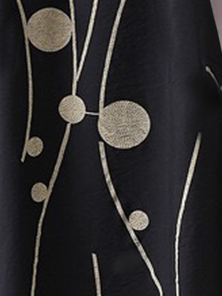 Printed Short Sleeve Maxi Dress