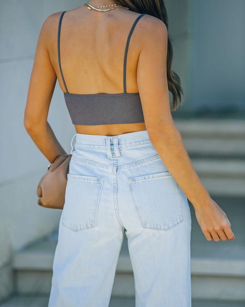 Shoreline Bralette - Charcoal
