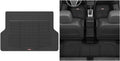 Motor Trend Premium FlexTough All-Protection Cargo Mat Liner, Black &amp; Black Deep Dish Rubber Floor Mats All-Climate All Weather Performance Plus Heavy Duty Liners Odorless (Black) (OF-933-BK)
