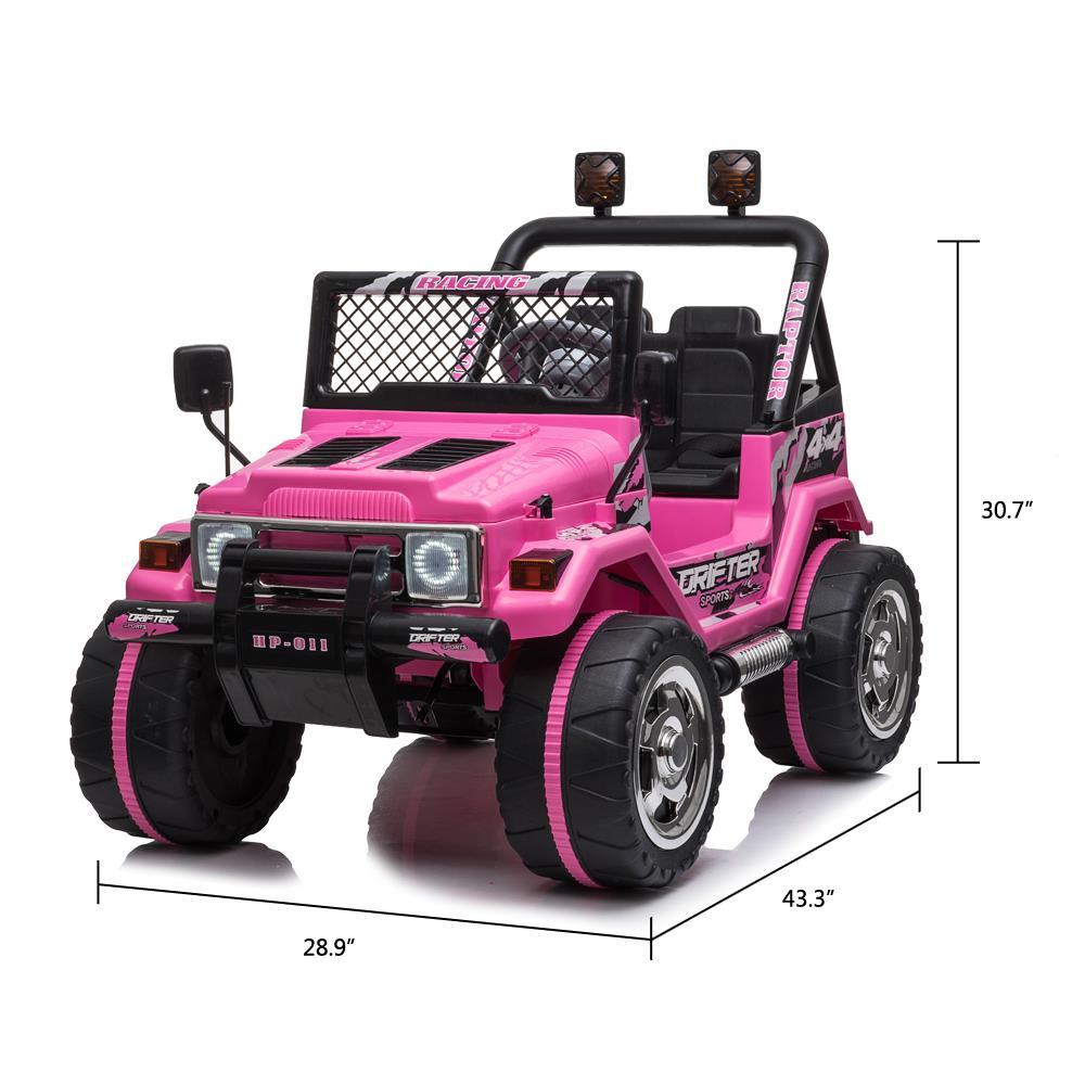 Zimtown Ride-On Car Electric Car with12V7AH Battery Children Car Pre-Programmed Music and Ride on Car Remote control Pink