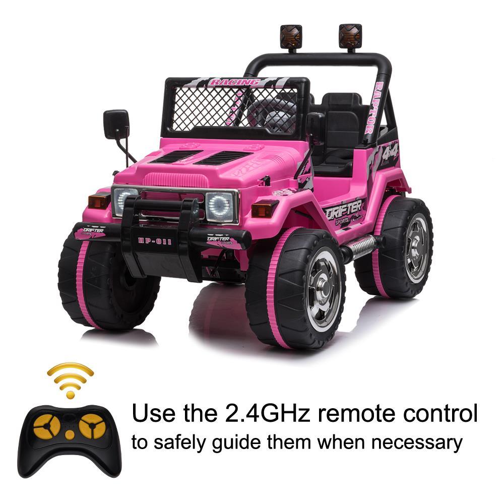 Zimtown Ride-On Car Electric Car with12V7AH Battery Children Car Pre-Programmed Music and Ride on Car Remote control Pink