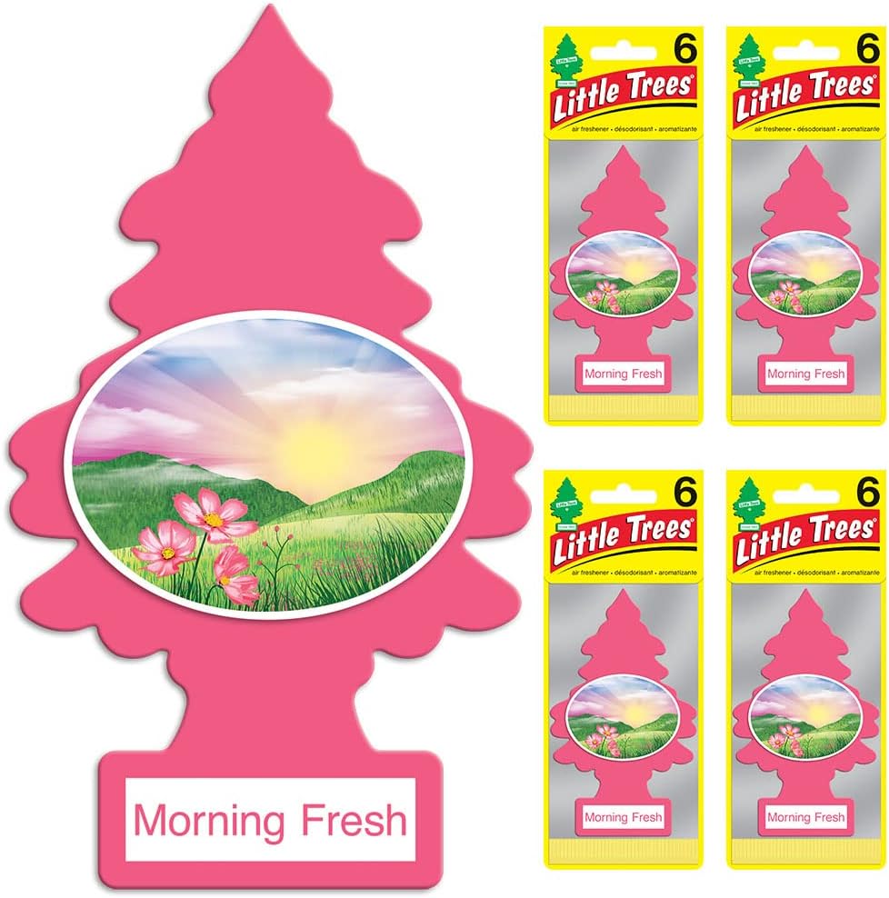 LITTLE TREES Air Fresheners Car Air Freshener. Hanging Tree Provides Long Lasting Scent for Auto or Home. Morning Fresh, 24 Air Fresheners