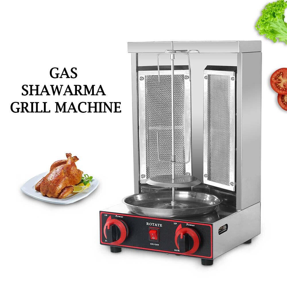 Steel LPG Shawarma Grill Doner Kebab Machine 110V Automatic Rotation
