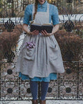 vintage cottage home garden double pockets apron dress