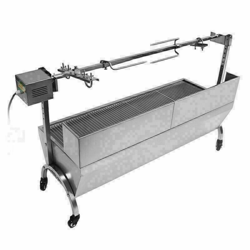 Lar Steel BBQ Pig Lamb Goat Chicken Spit Roaster Rotisserie Spit 46"
