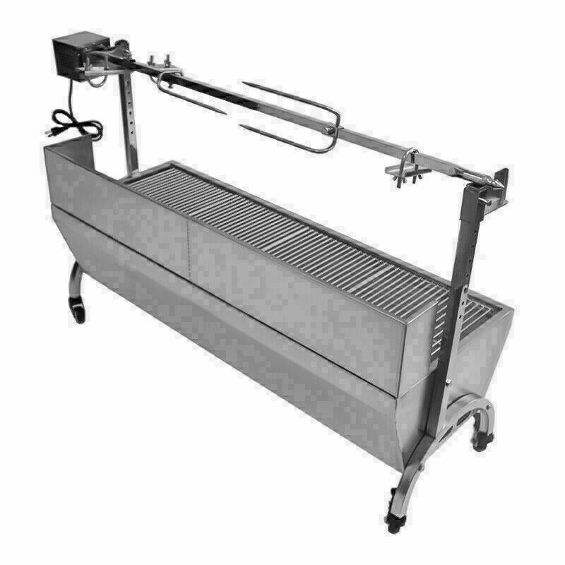 Lar Steel BBQ Pig Lamb Goat Chicken Spit Roaster Rotisserie Spit 46"