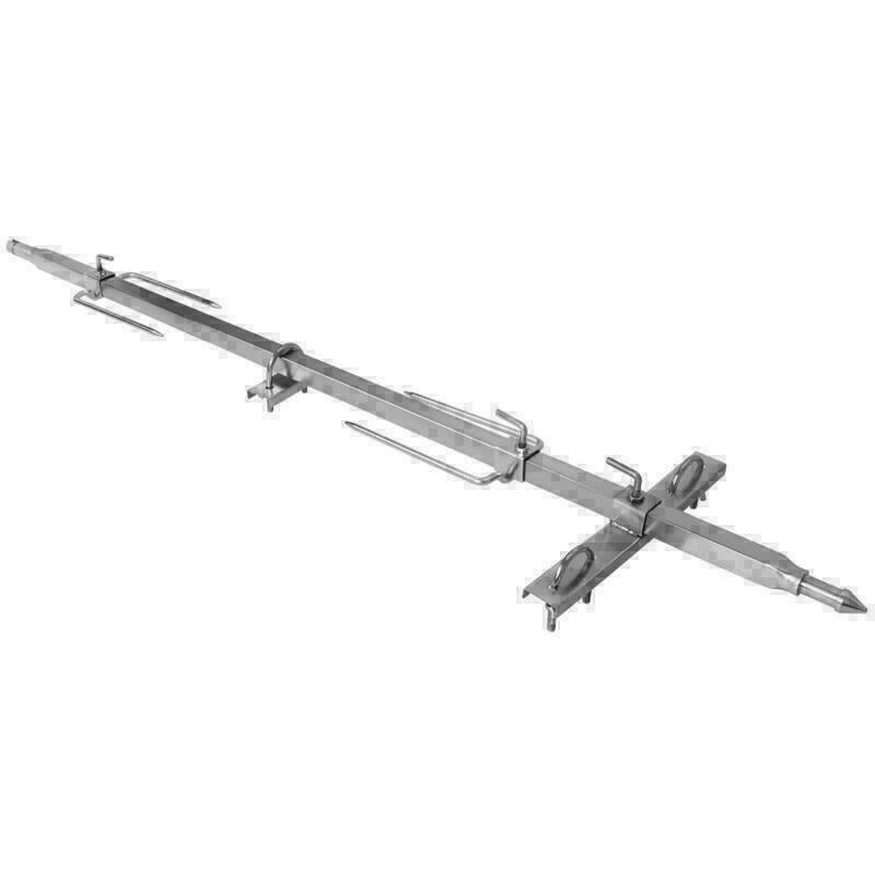 Lar Steel BBQ Pig Lamb Goat Chicken Spit Roaster Rotisserie Spit 46"