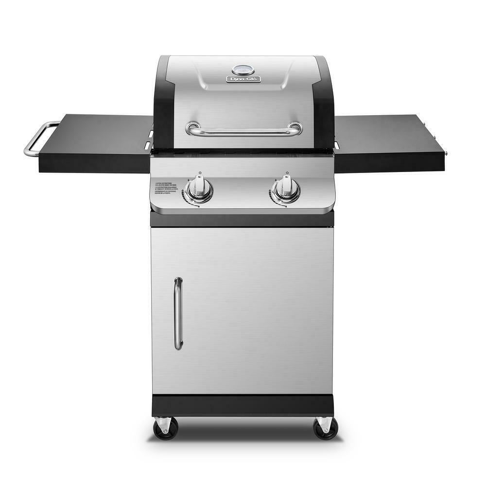 Premier Propane Gas Grill  Steel  In Thermometer 2 Burner