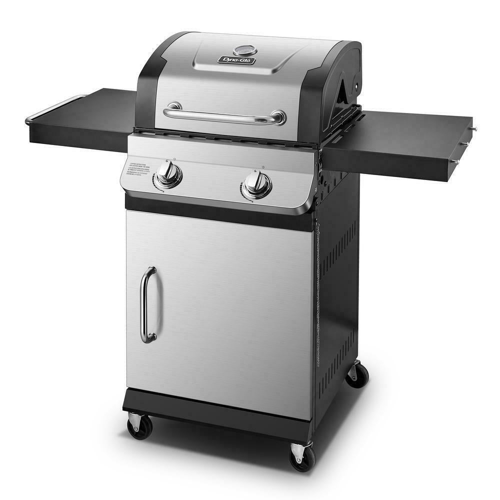 Premier Propane Gas Grill  Steel  In Thermometer 2 Burner