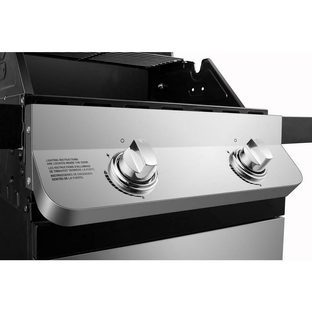 Premier Propane Gas Grill  Steel  In Thermometer 2 Burner