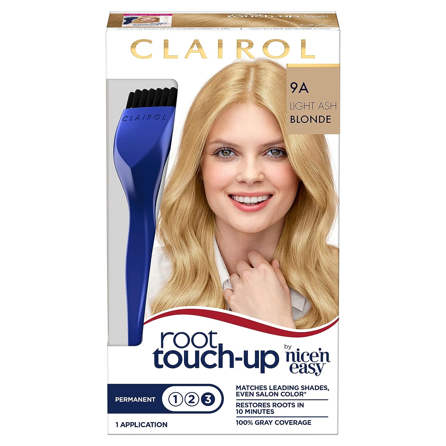 Clairol Root Touch-up by Nice'n Easy Permanent Hair Dye, 9A Light Ash Blonde Hair Color, Pack of 1