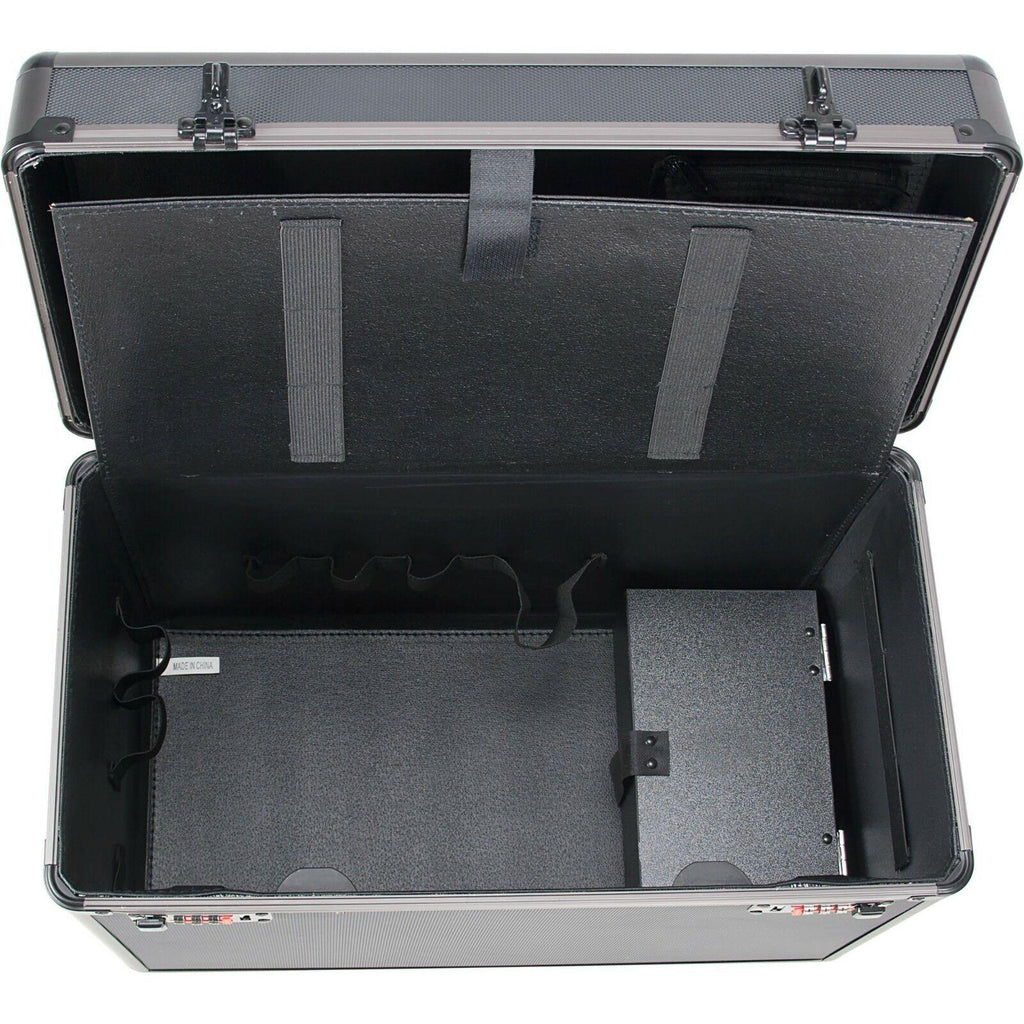 Mens Clipper Trimmer Scissors Shear Black Barber StoraCarrying Travel Case