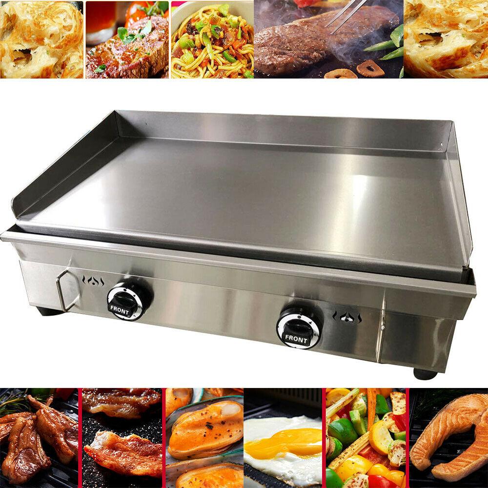 Table Top Griddle Portable Flat Top Grill Outdoor CooBBQ Gas Cooktop New
