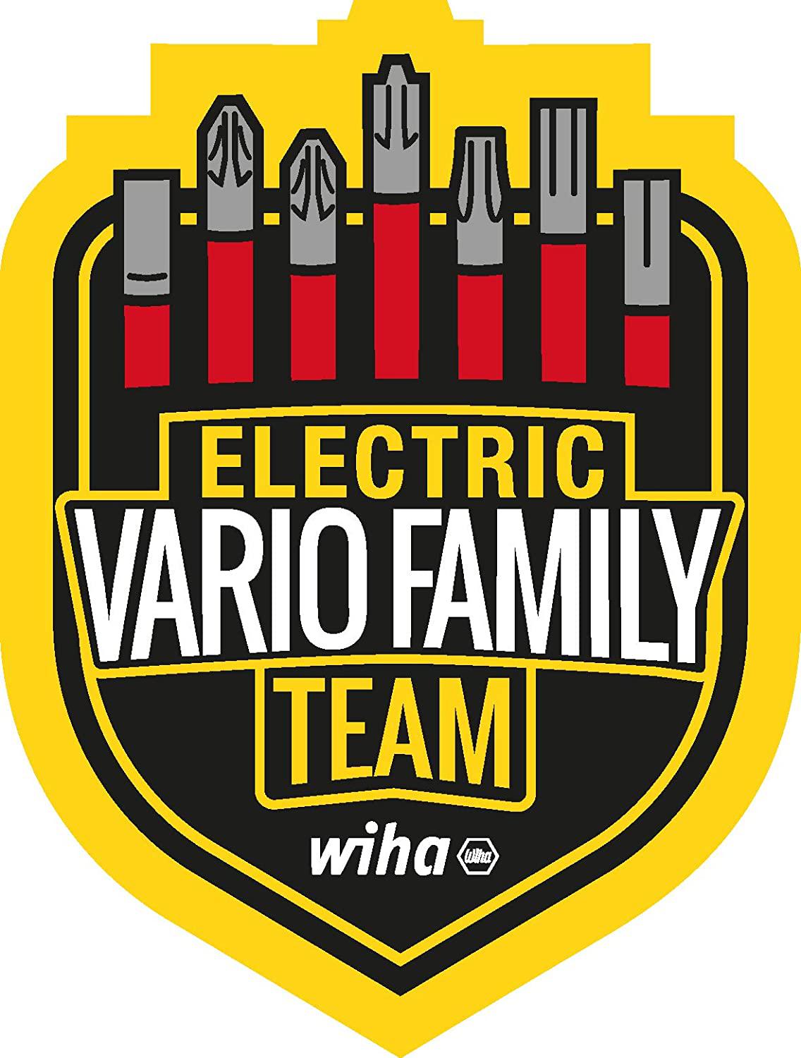 Wiha slimVario Electric 43467 1/4-Inch Set 13 Pieces Mixed In folding pocket screwdriver and socket key red yellow